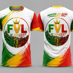 Camisa do evento colorida